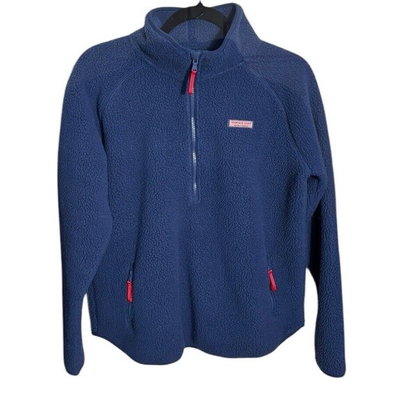 Vineyard Vines Blue Pullover Fleece Men’s Size Small 1/2 Zip‎ - Picture 1 of 5